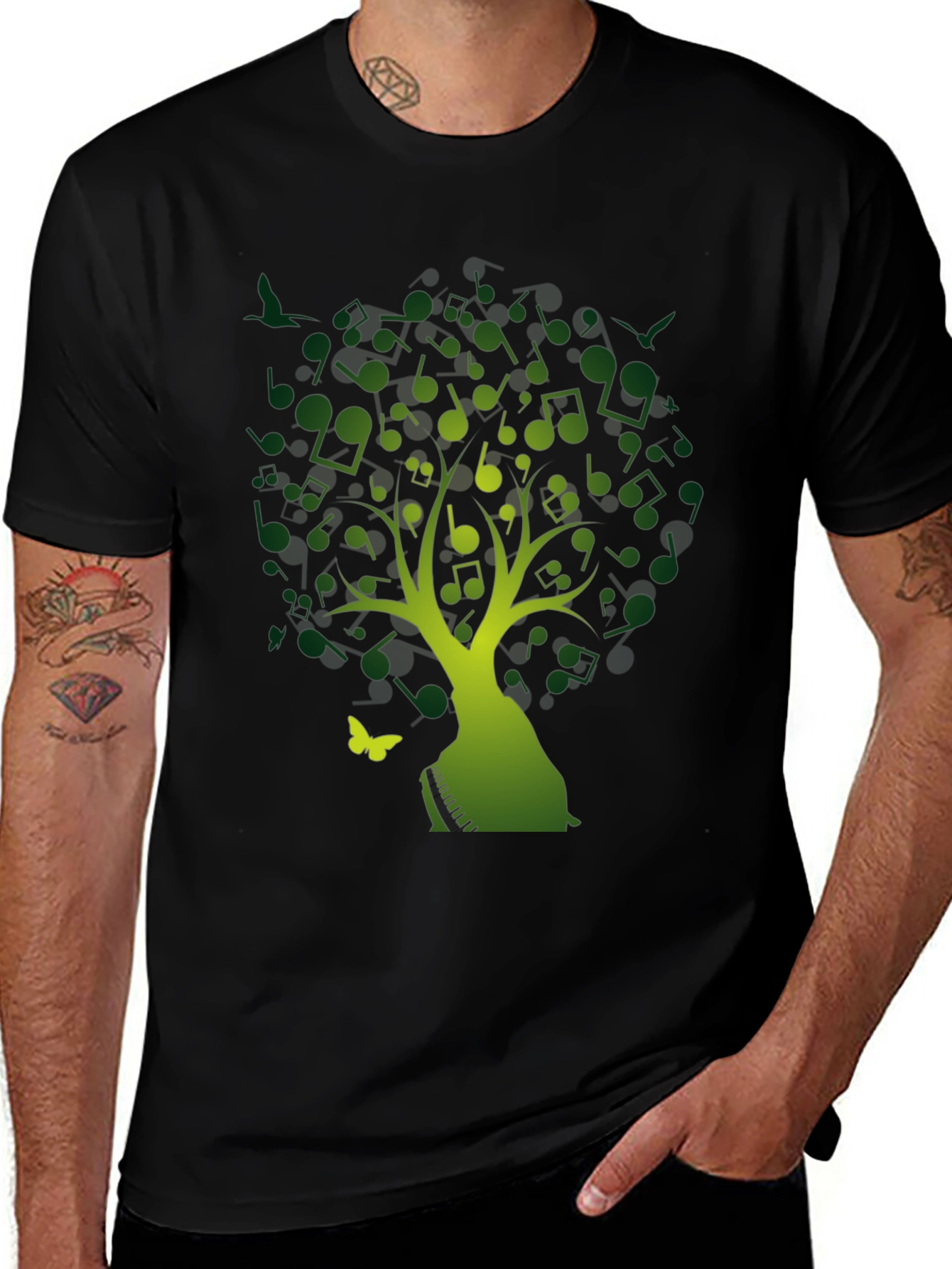 Musical Tree T-Shirt - Nature Inspired Tee