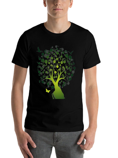 Musical Tree T-Shirt - Nature Inspired Tee