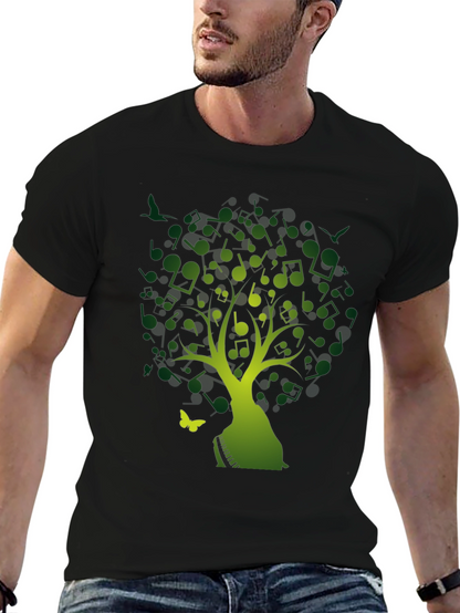 Musical Tree T-Shirt - Nature Inspired Tee