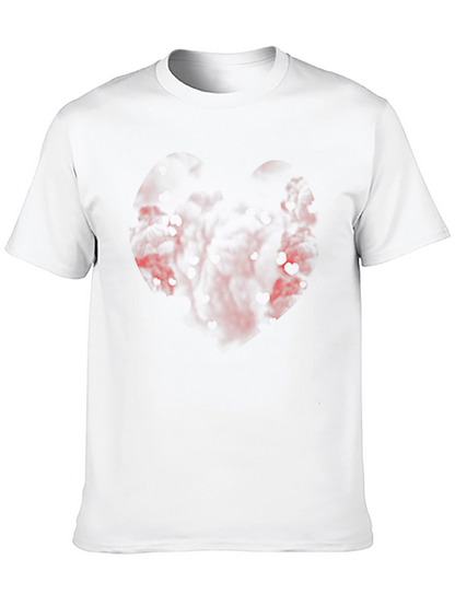 Black T-Shirt with Abstract Red Design