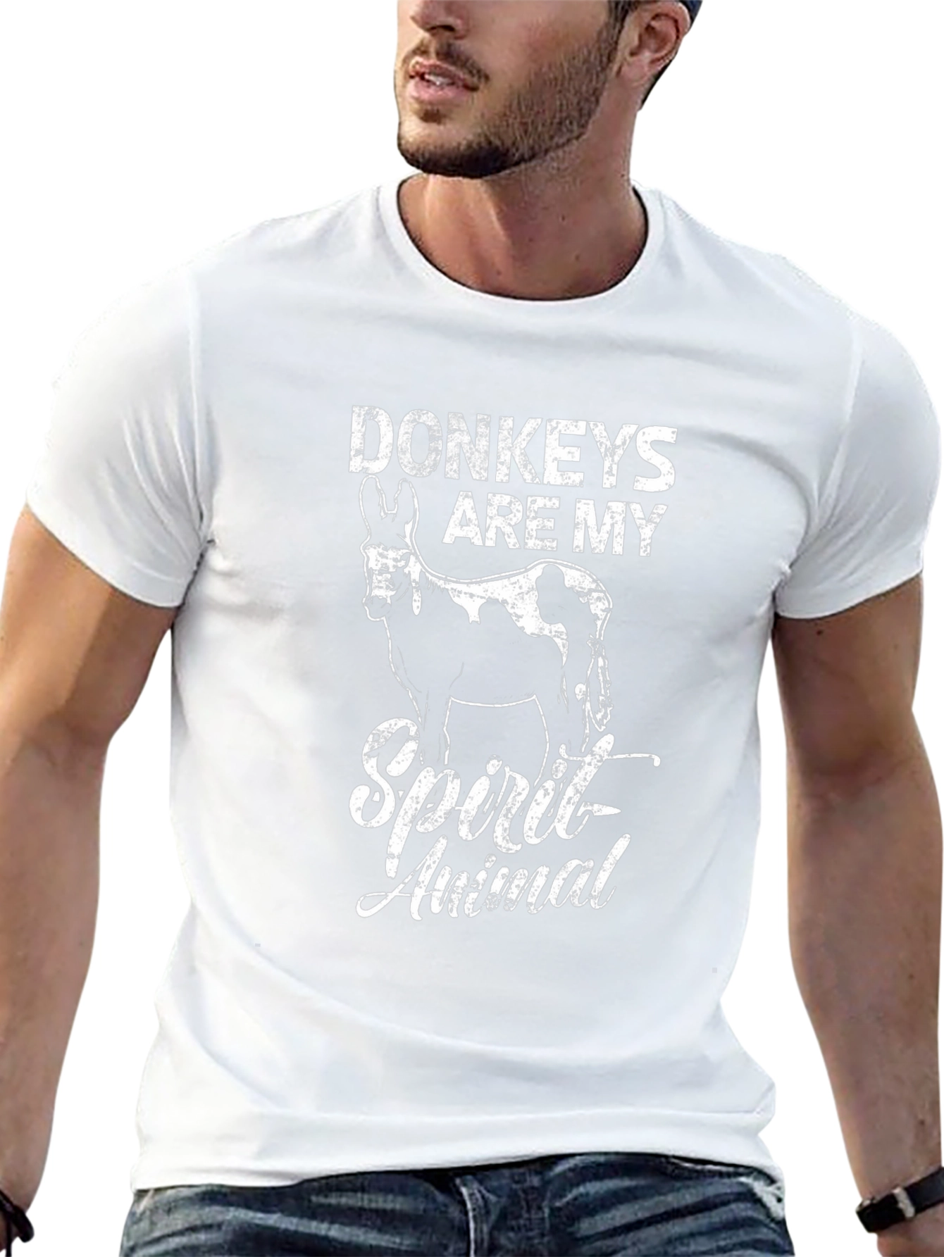 Donkeys are My Spirit Animal - Mens Black T-Shirt
