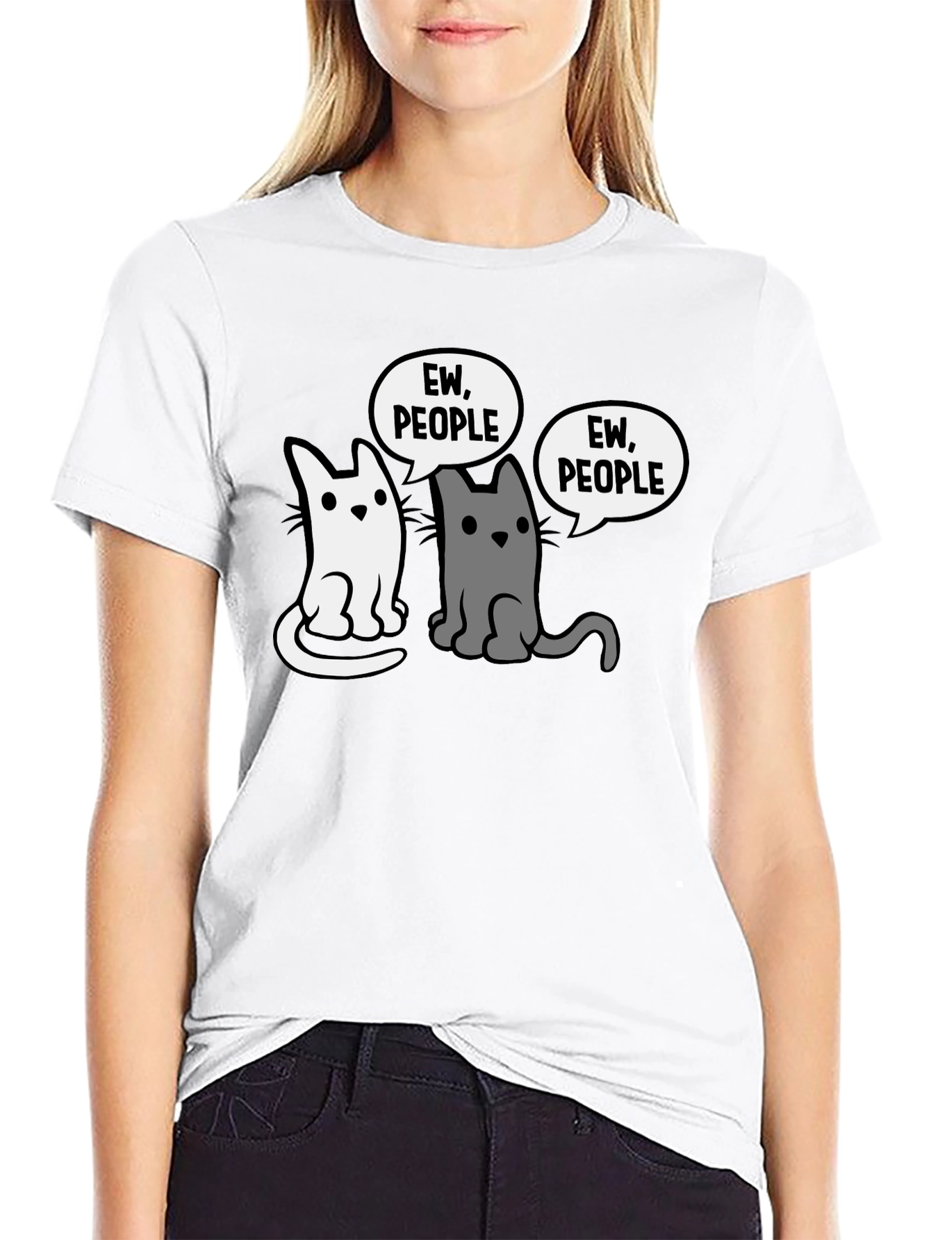 Ew People Funny Cat T-Shirt