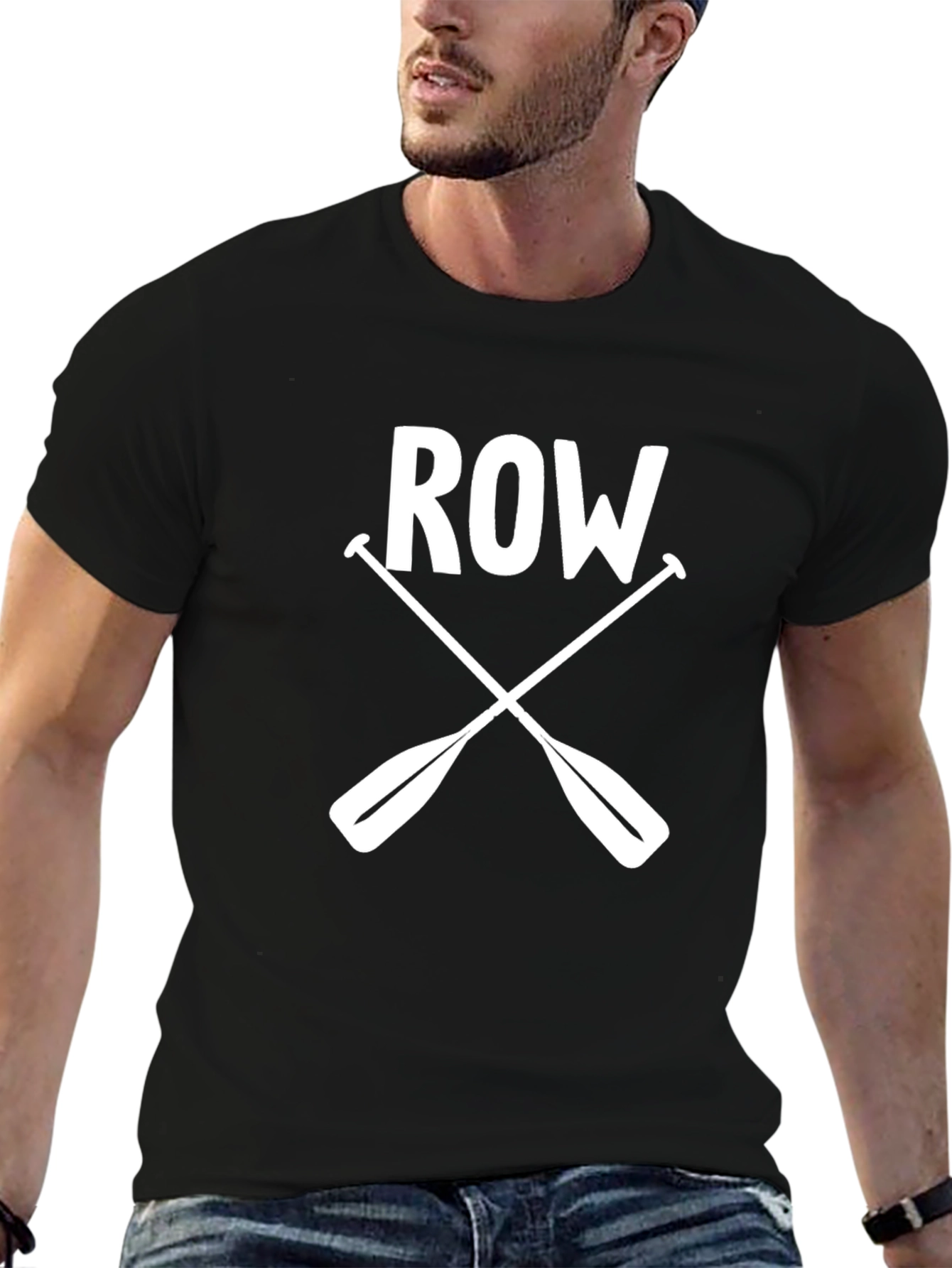 Rowing T-Shirt - Crossed Oars Graphic Tee
