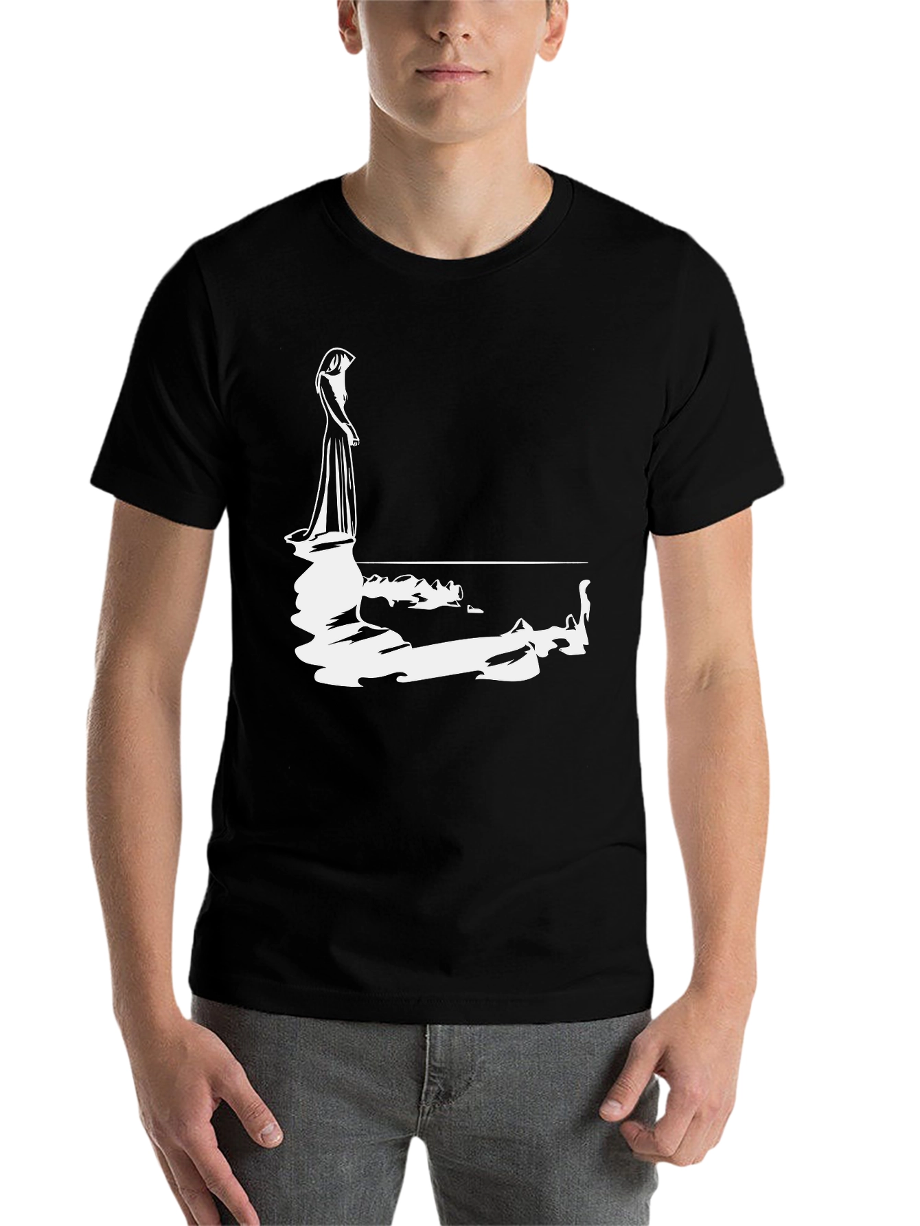 Woman Reflection Graphic Tee - Black