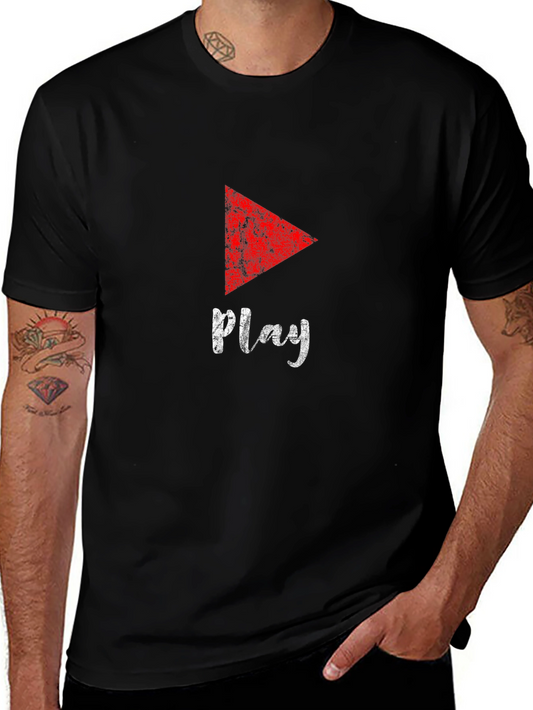 Retro Play T-Shirt - Black Cotton Tee