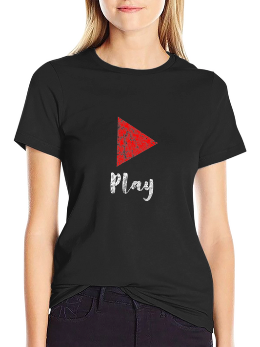 Retro Play T-Shirt - Black Cotton Tee