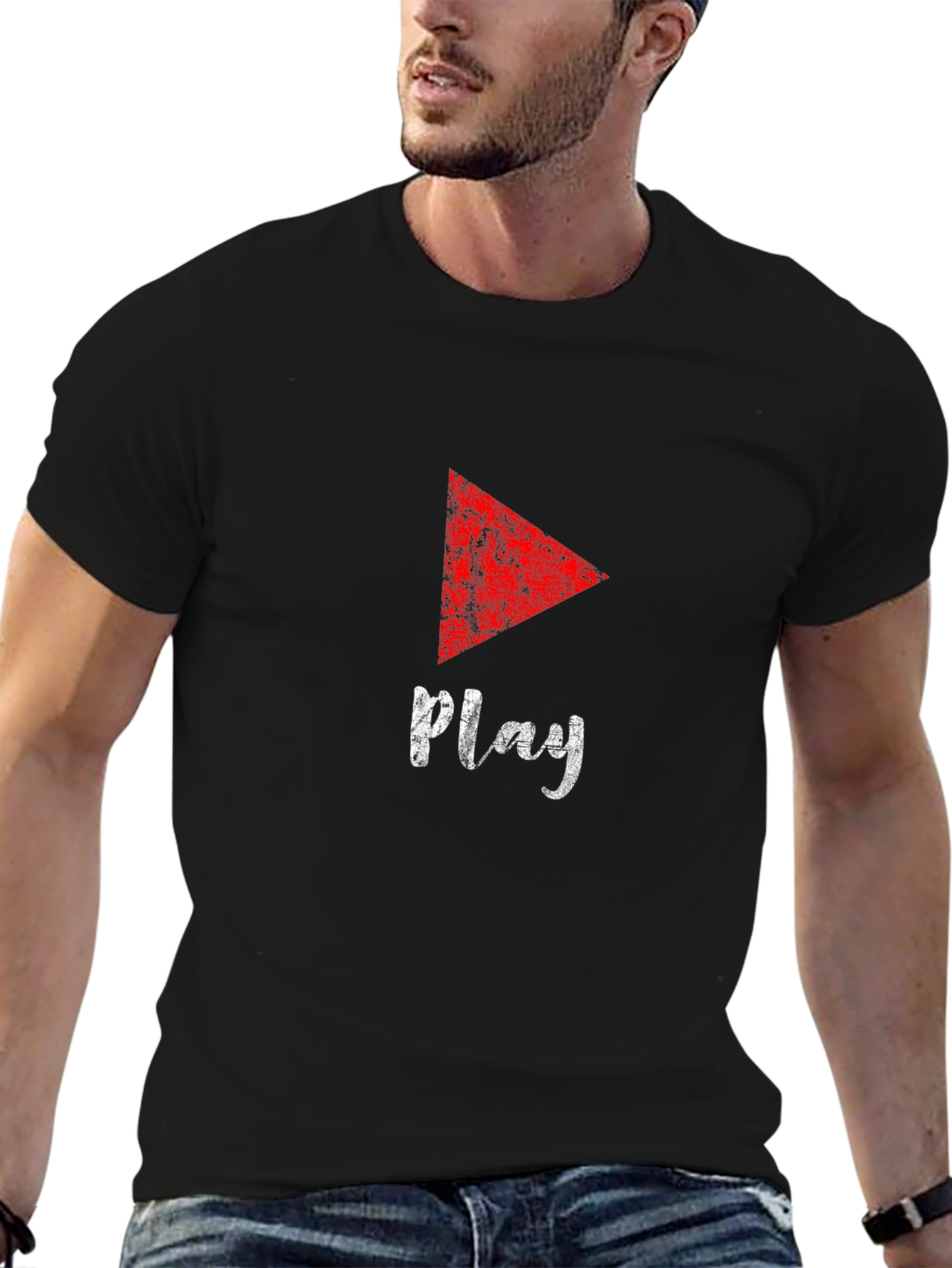 Retro Play T-Shirt - Black Cotton Tee
