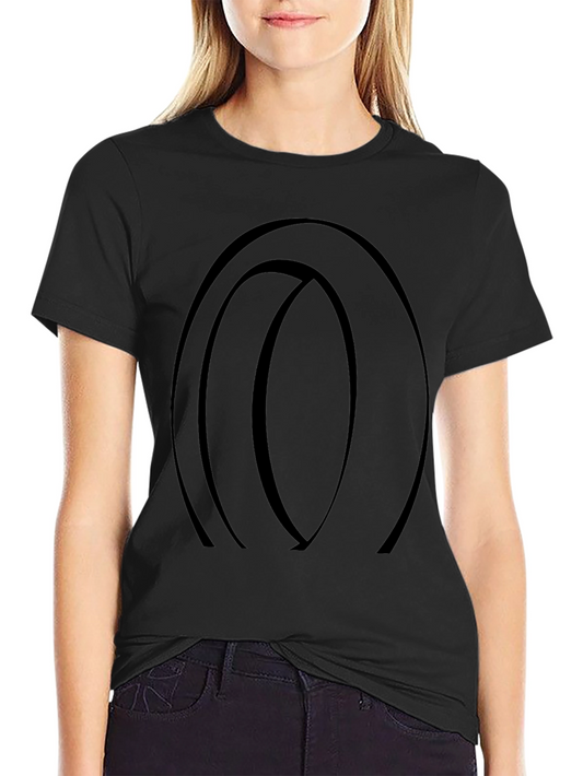 Abstract Circle Graphic Black T-Shirt