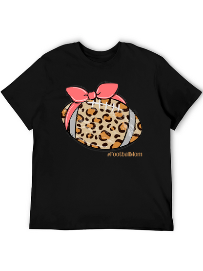 Football Mom Leopard Print T-Shirt
