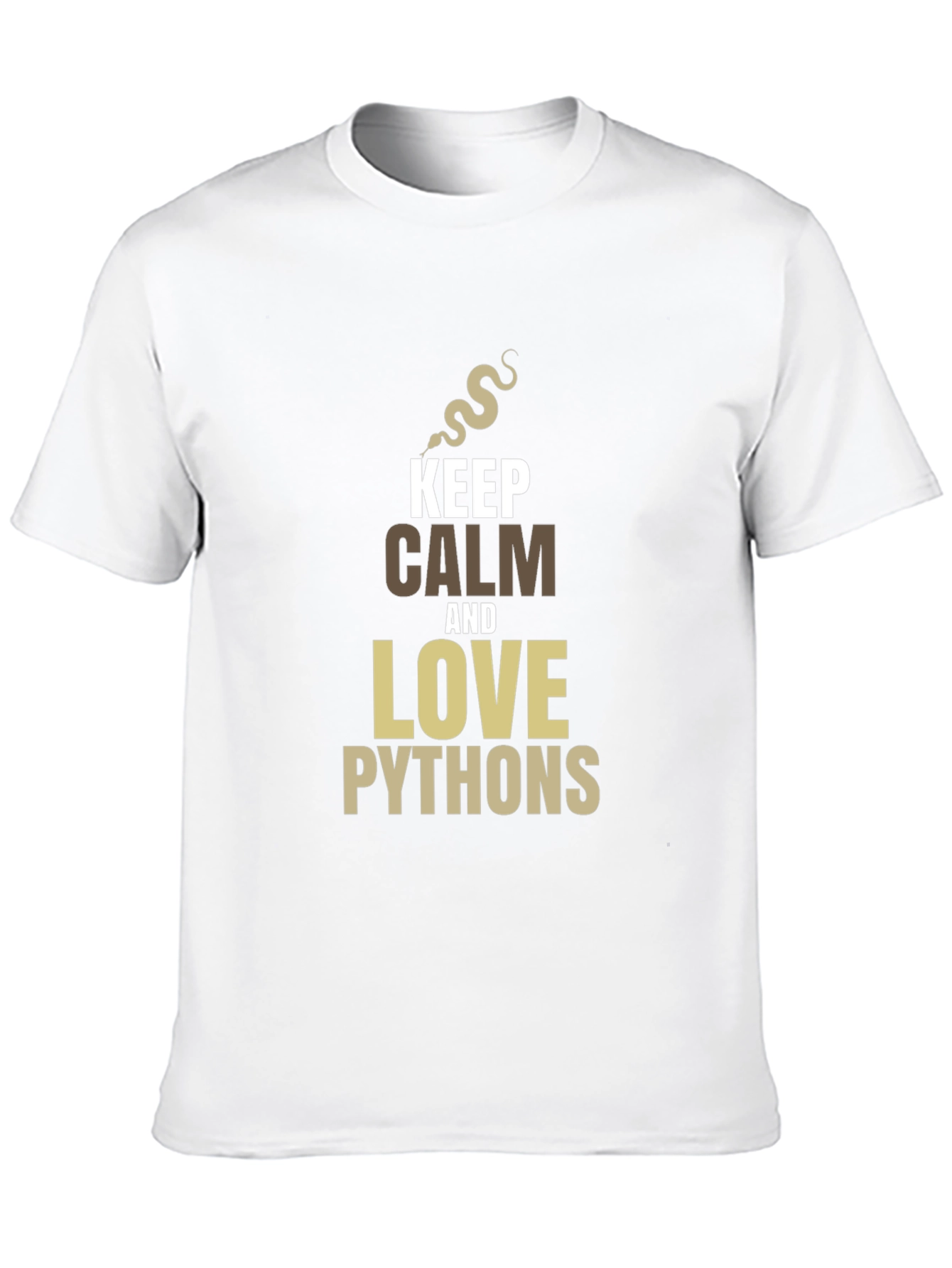 Keep Calm and Love Pythons Black T-Shirt