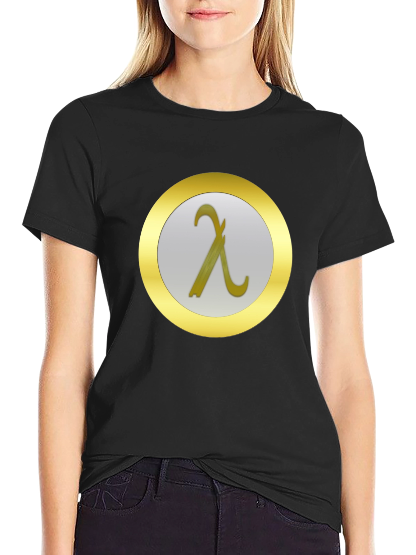 Lambda Symbol T-Shirt - Modern Minimalist Design