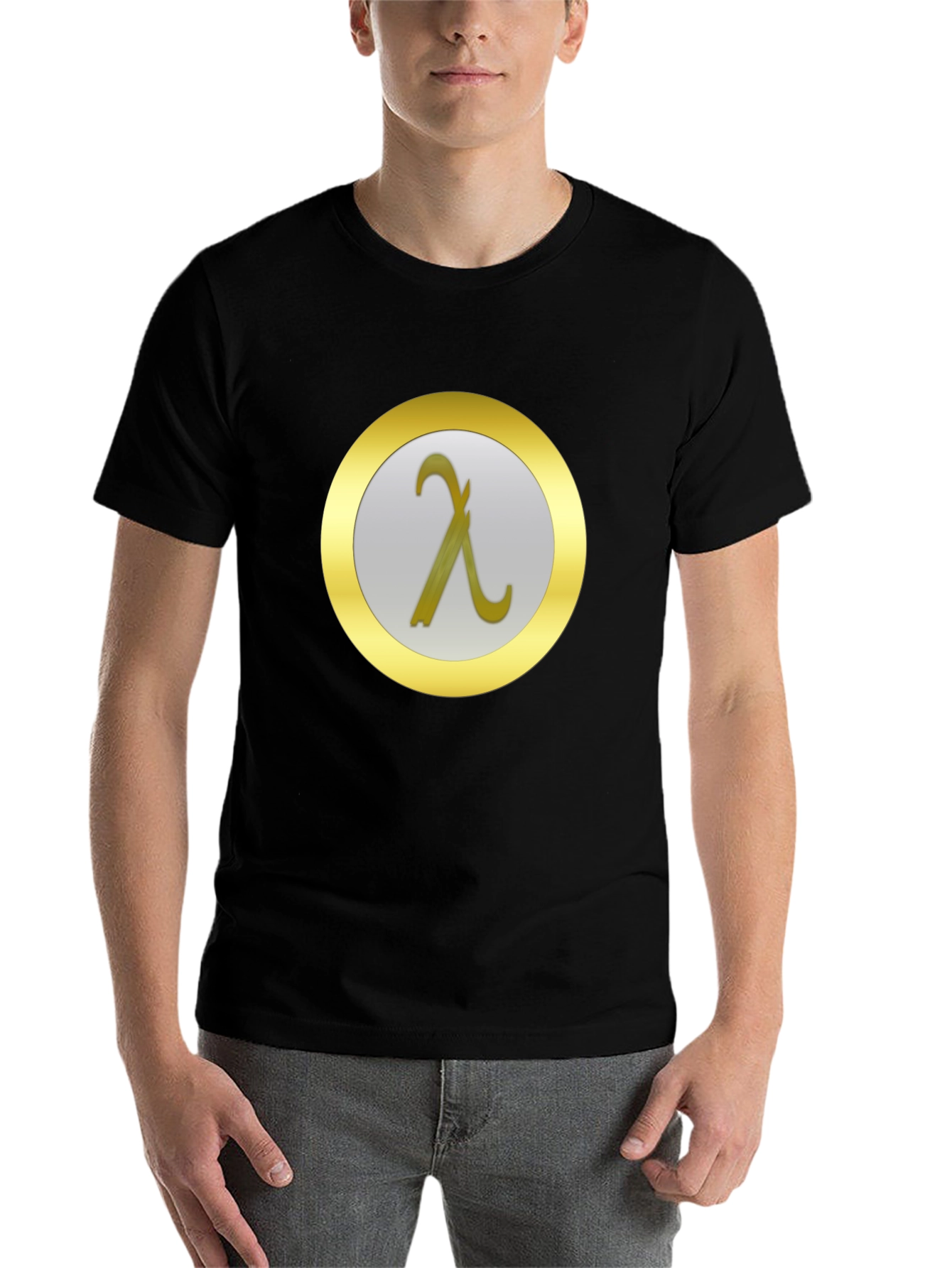 Lambda Symbol T-Shirt - Modern Minimalist Design