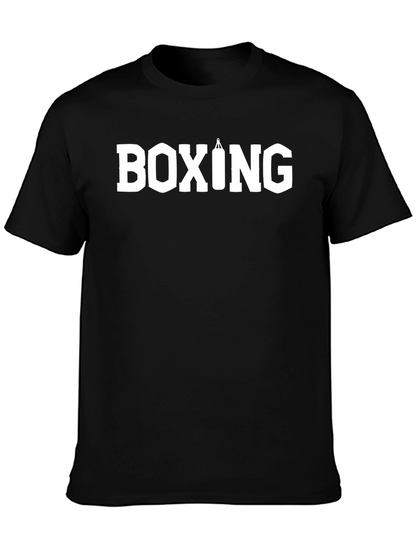 Boxing T-Shirt - Black Tee with Punching Bag Graphic