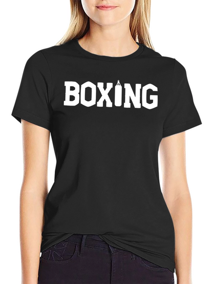 Boxing T-Shirt - Black Tee with Punching Bag Graphic