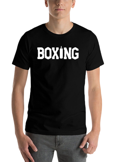 Boxing T-Shirt - Black Tee with Punching Bag Graphic