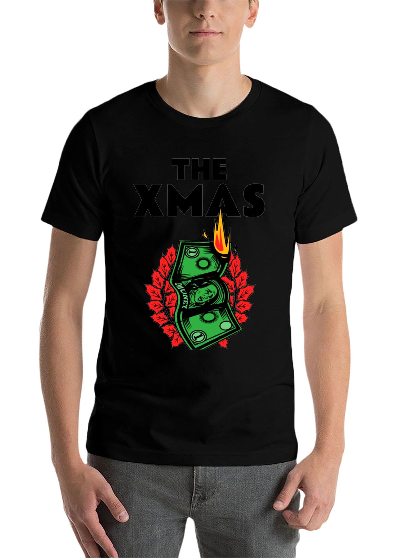 The Xmas Money T-Shirt - Burning Cash Holiday Tee