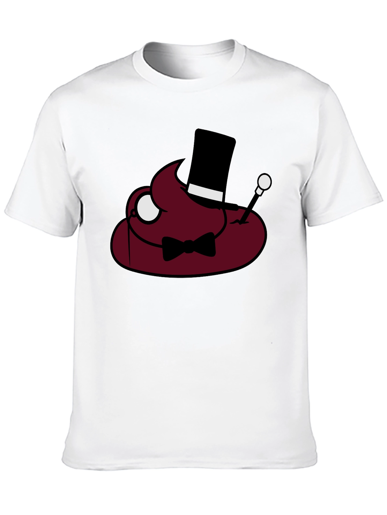 Poop Emoji Gentleman T-Shirt - Funny Humor Tee