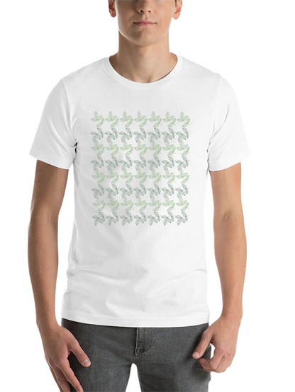 Leaf Pattern Black T-Shirt