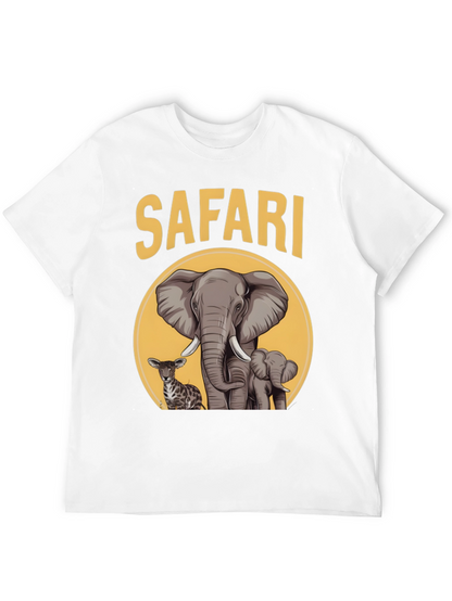 Safari T-Shirt with Elephants and Antelope