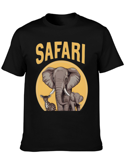 Safari T-Shirt with Elephants and Antelope