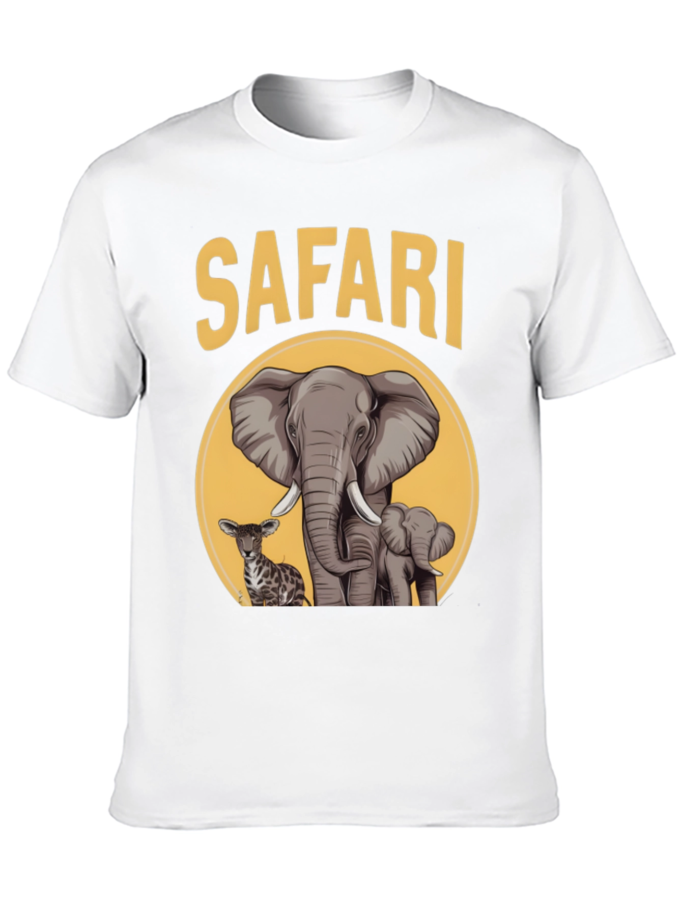 Safari T-Shirt with Elephants and Antelope