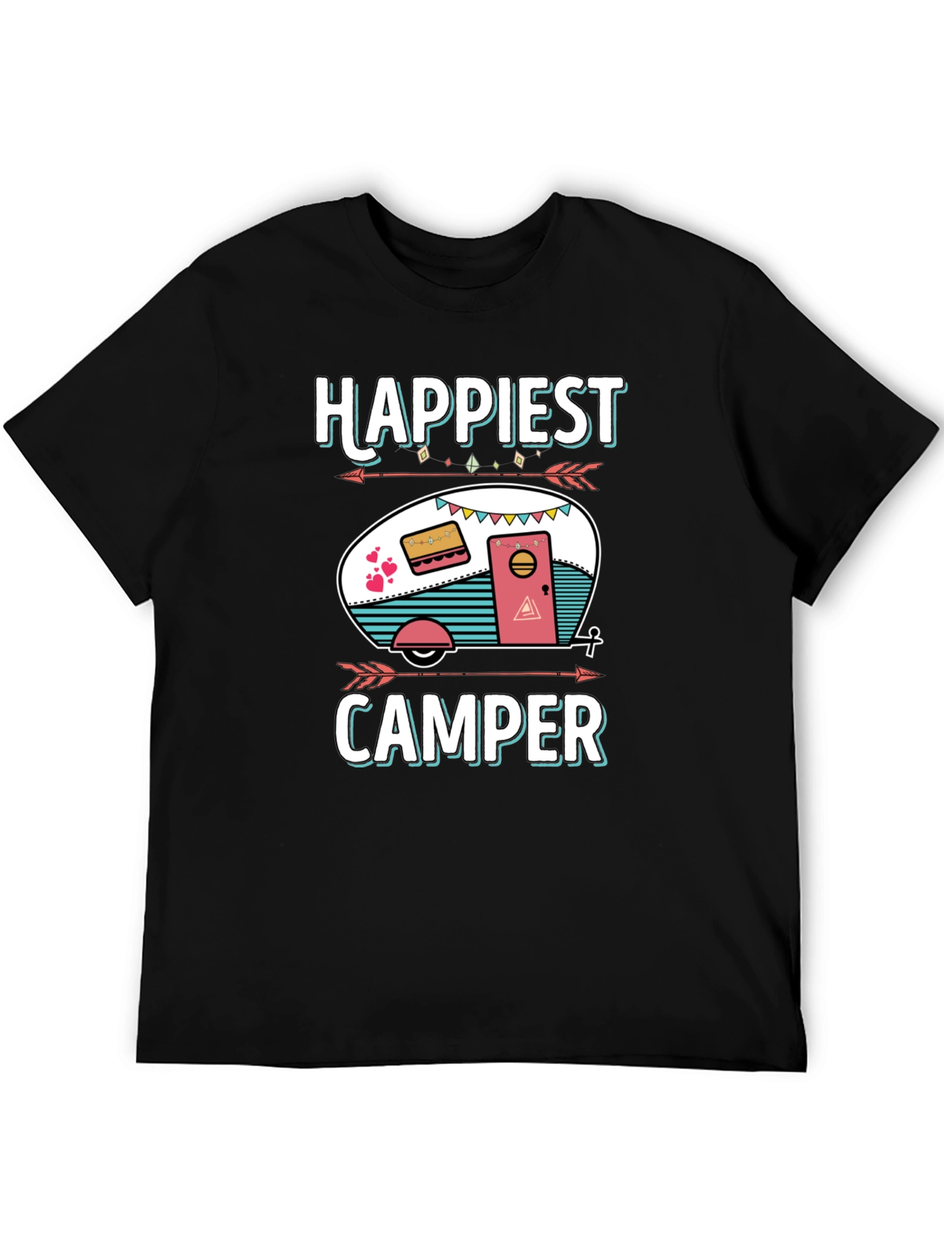 Happiest Camper Graphic T-Shirt - Camping Lover Tee