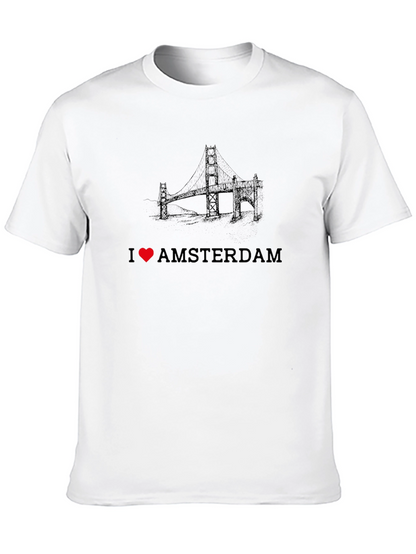 I Love Amsterdam Black Graphic Tee