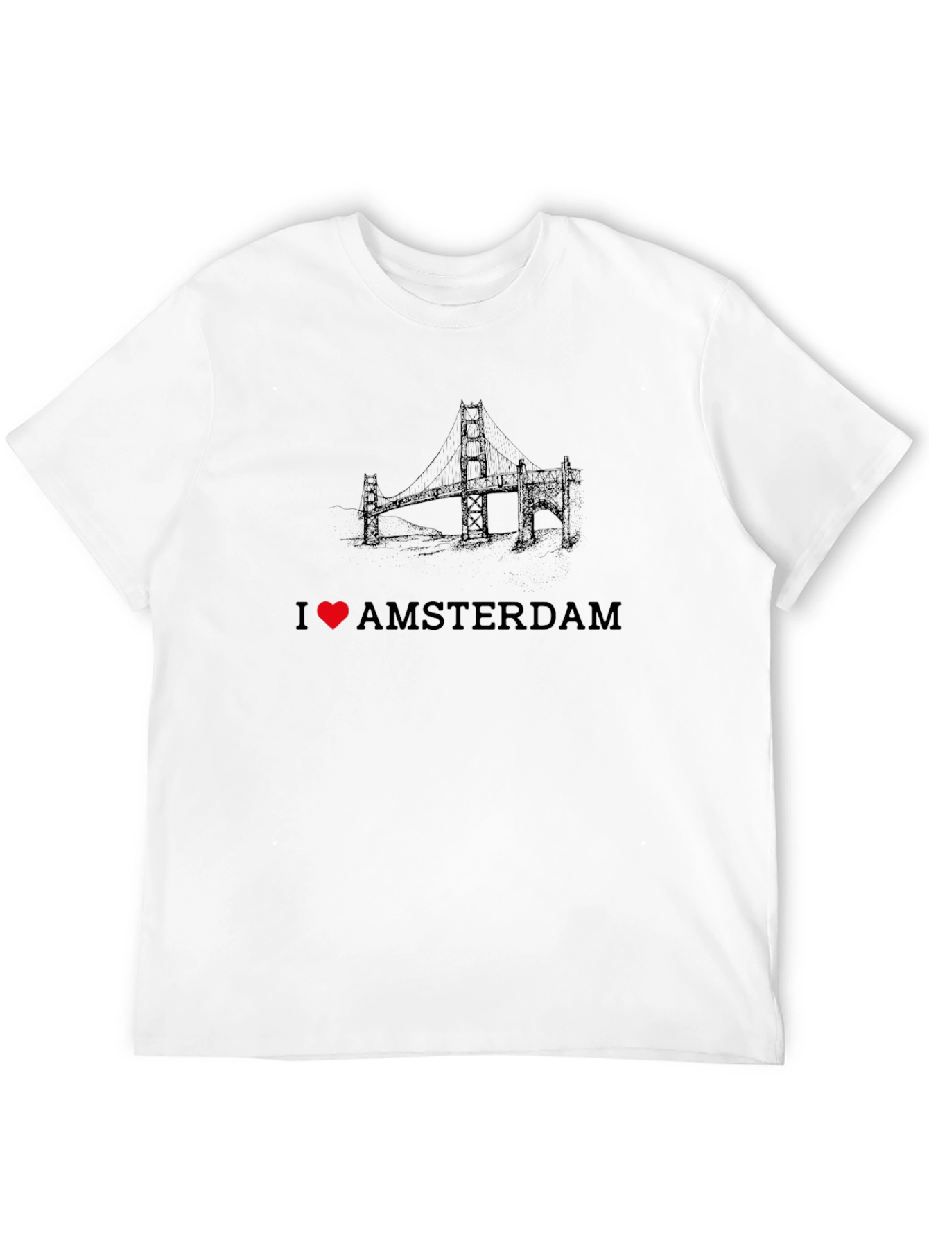 I Love Amsterdam Black Graphic Tee
