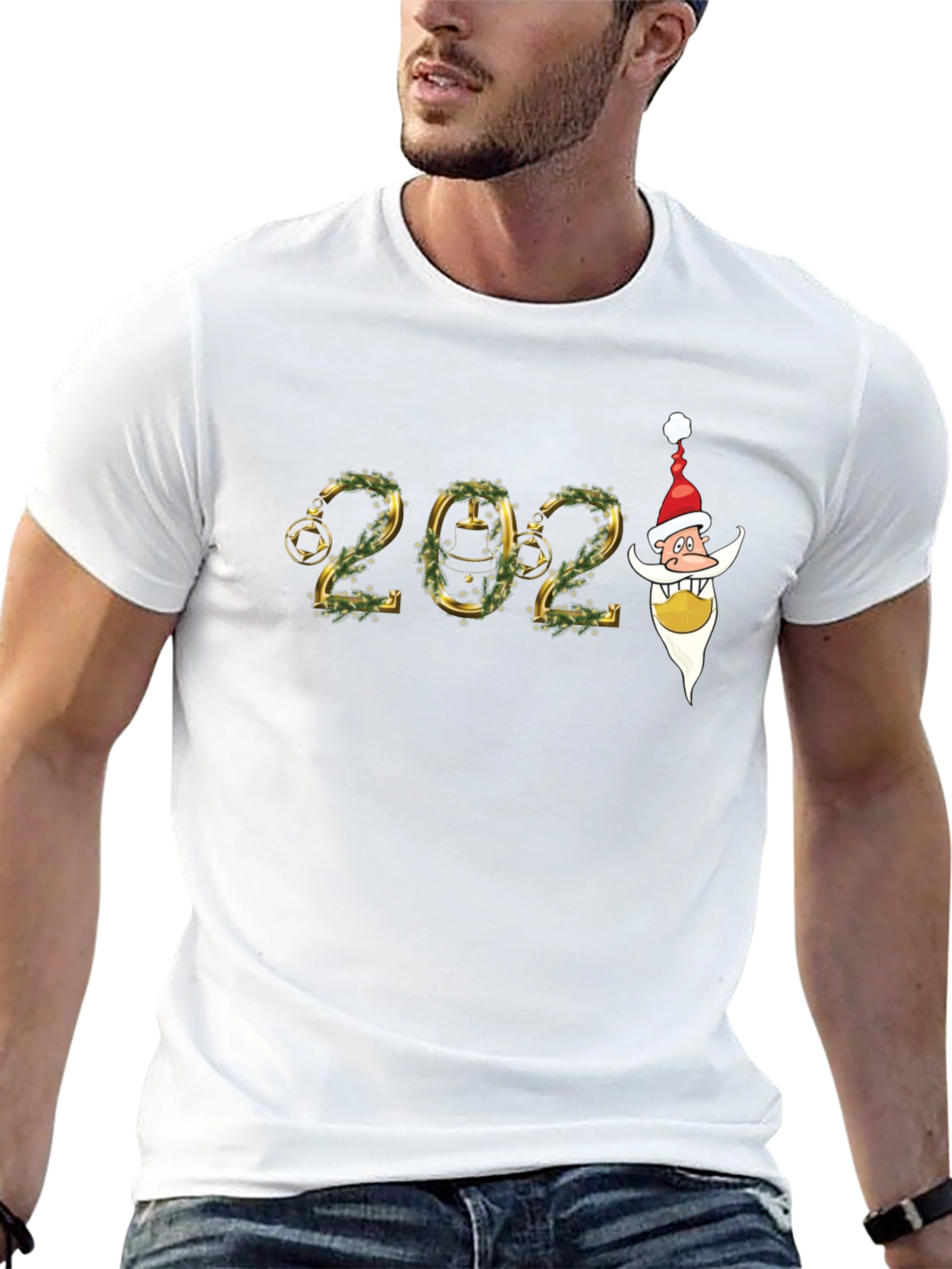 Festive 2024 Santa Graphic T-Shirt