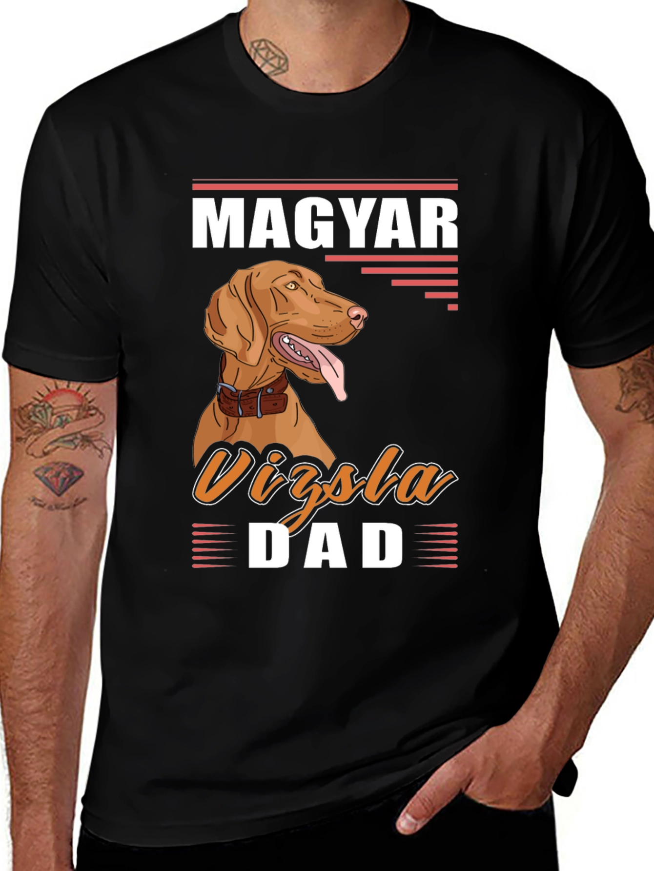 Magyar Vizsla Dad Graphic Tee - Dog Lover T-Shirt