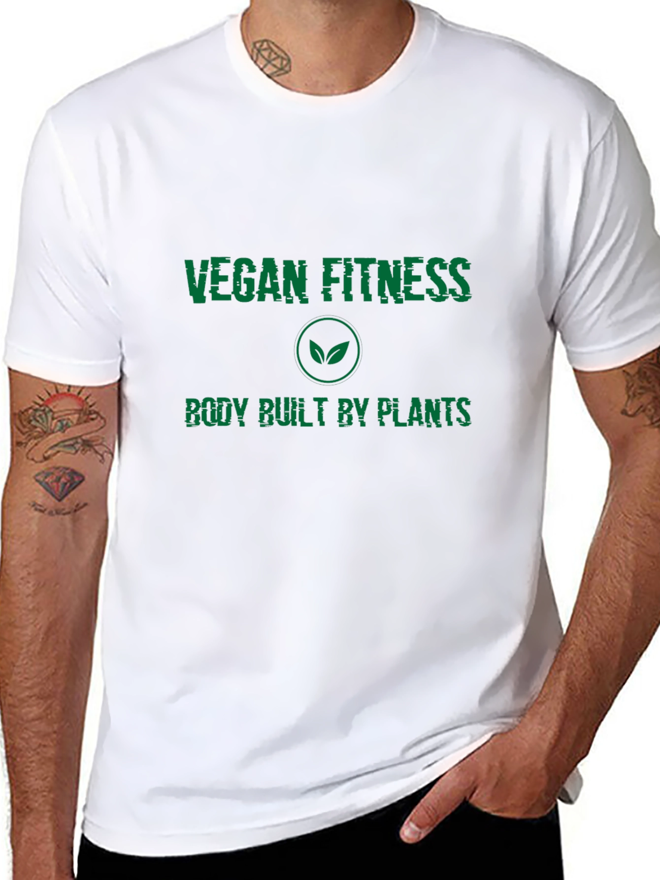 Vegan Fitness T-Shirt - Body Built by Plants