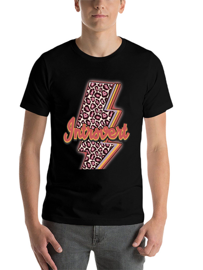 Introvert Leopard Lightning Bolt T-Shirt