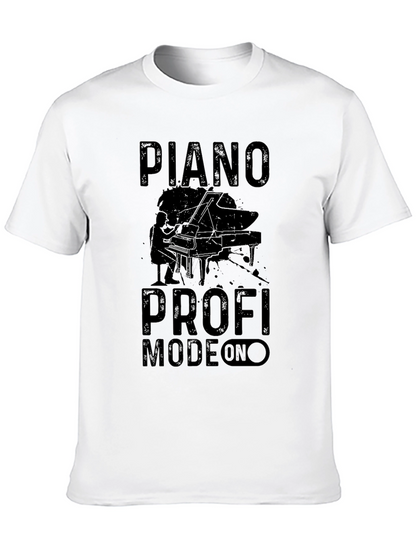 Piano Profi Mode On Black T-Shirt