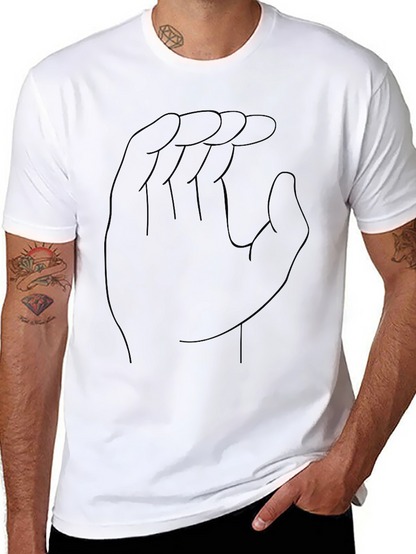 Hand Gesture Outline Black Tee