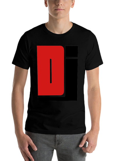 Red and Black Graphic Tee Shirt