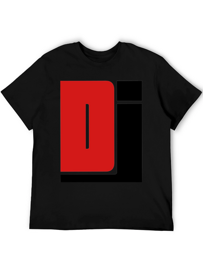 Red and Black Graphic Tee Shirt