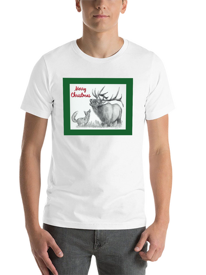 Christmas Elk & Fox Graphic Tee