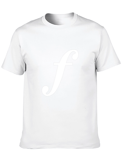 Black T-Shirt with White f Logo