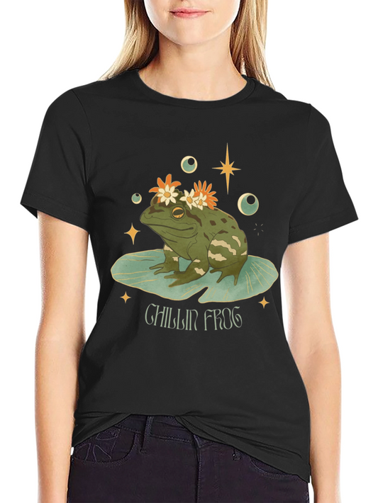 Chillin Frog Graphic Tee - Relaxed & Stylish