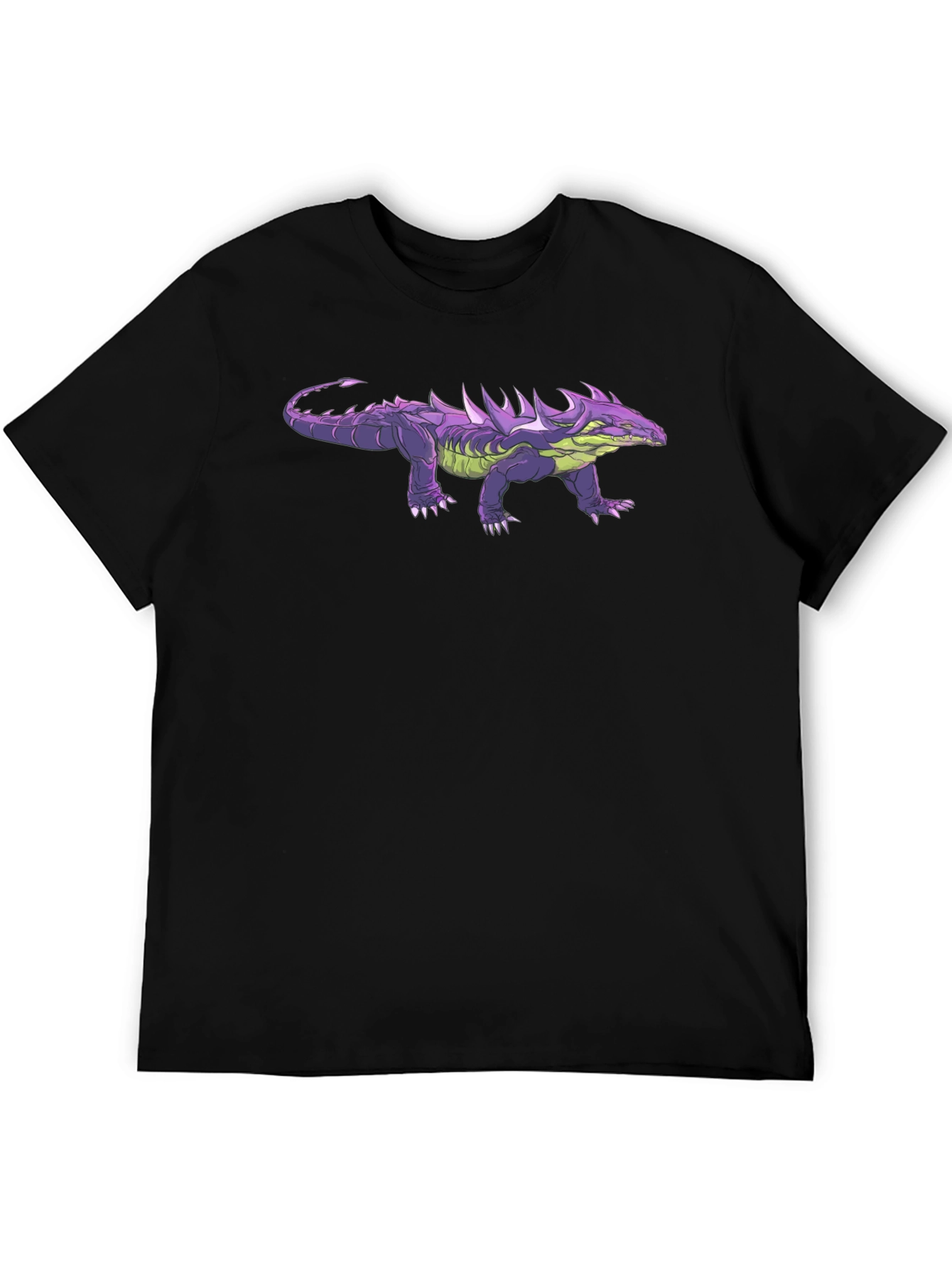 Purple Spiked Lizard Graphic T-Shirt