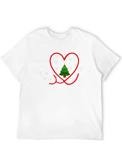 Christmas Tree Stethoscope Heart T-Shirt