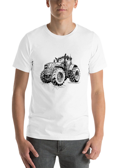 Tractor Graphic Tee - Black Cotton T-Shirt