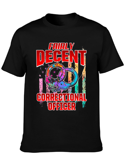 Fairly Decent Correctional Officer Graphic T-Shirt