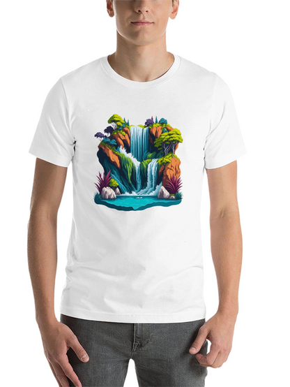 Waterfall Graphic Tee - Nature Scene Shirt