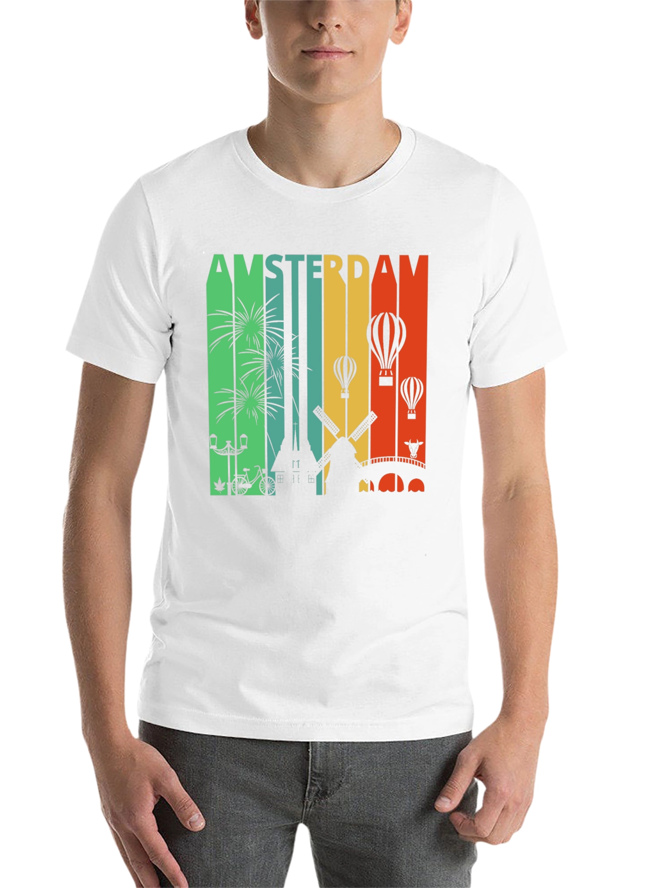 Amsterdam Cityscape Graphic Tee