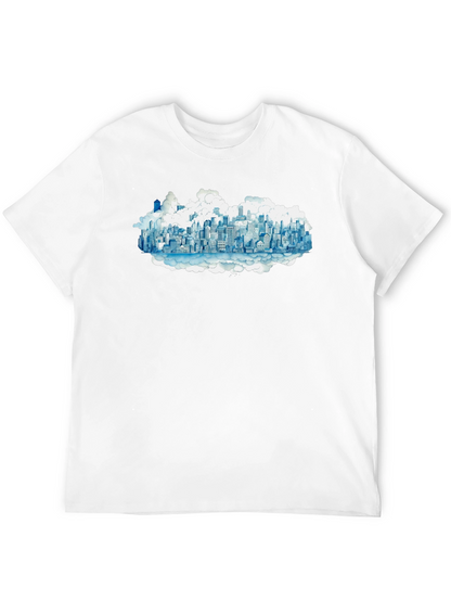 Cityscape Cloud Tee - Urban Dreamscape T-Shirt