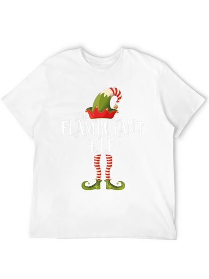 Flamboyant Elf Graphic Tee - Holiday T-Shirt