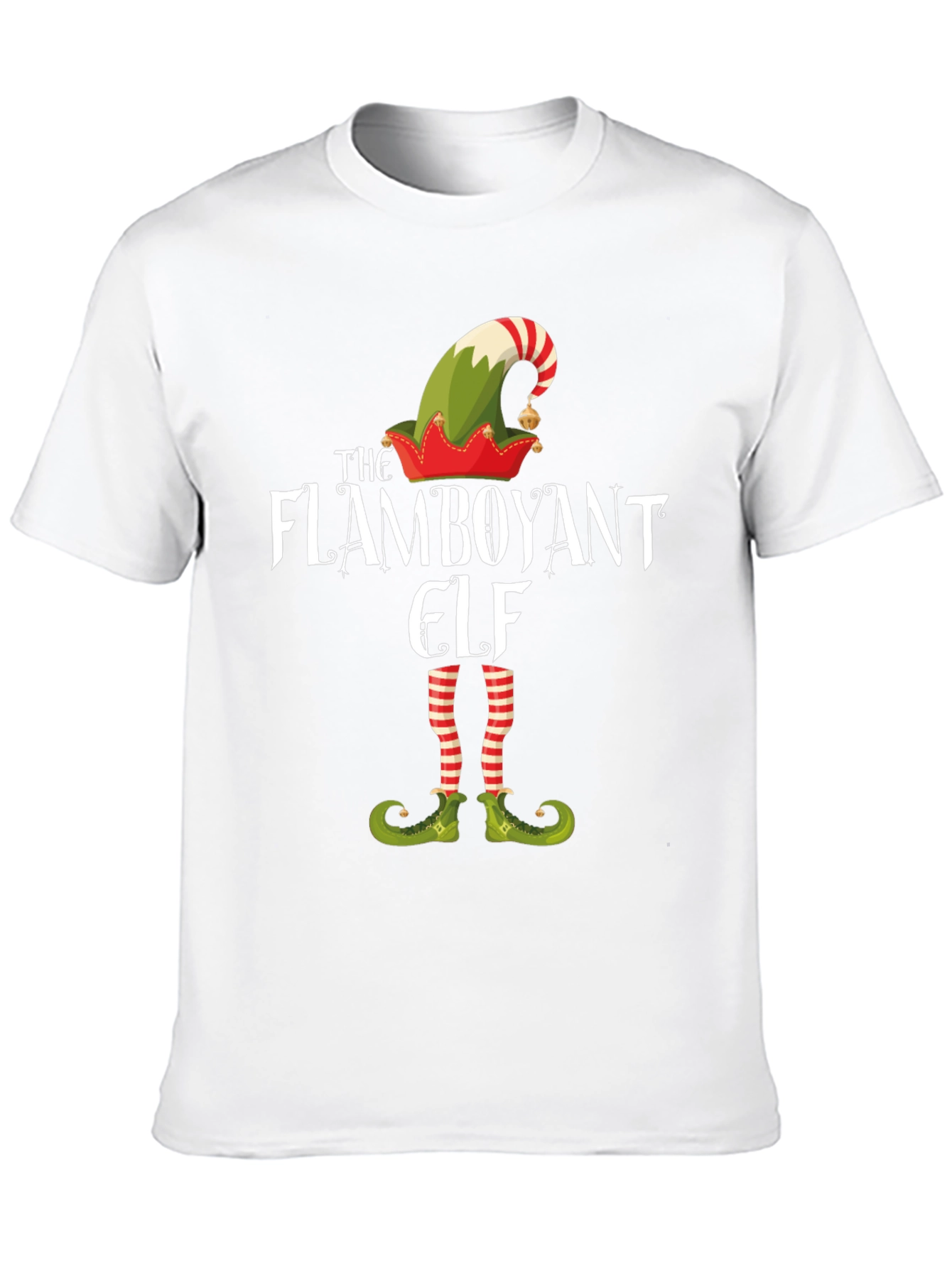Flamboyant Elf Graphic Tee - Holiday T-Shirt