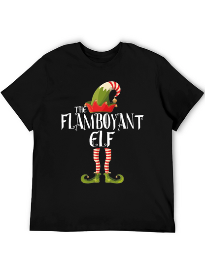 Flamboyant Elf Graphic Tee - Holiday T-Shirt