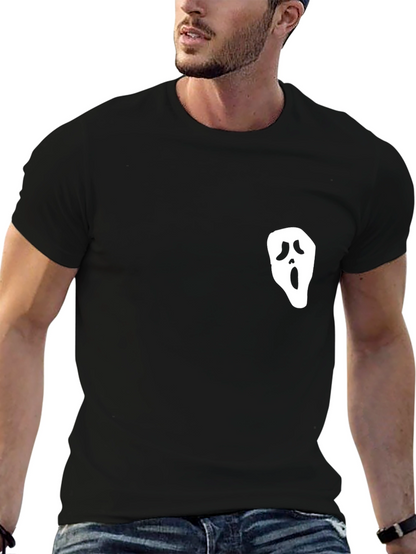 Ghost Face Graphic Black T-Shirt